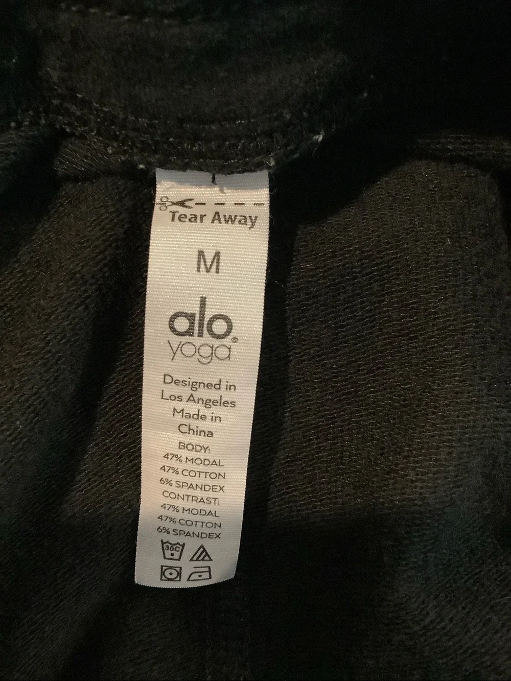 ALO Women’s Black Stretchy Work Out Gym Athleisure Activewear Travel Joggers M